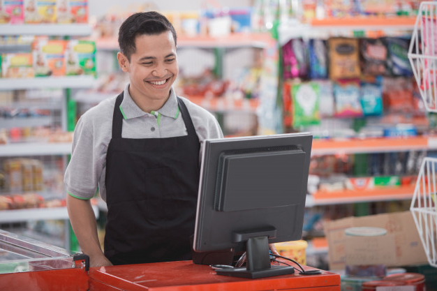 comerciante tienda productos